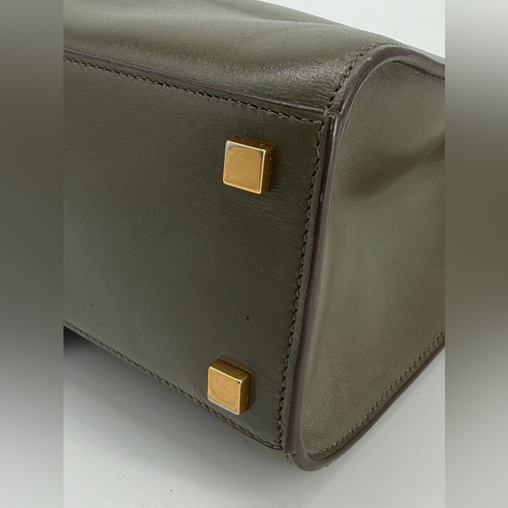 Saint Laurent Manhattan Green Leather Shoulder Bag - Picture 12 of 16